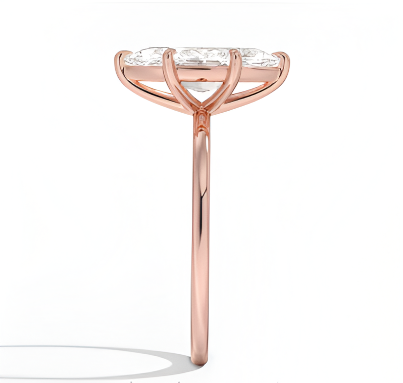1 ct. Marquise Cut Rose Gold Engagement Ring
