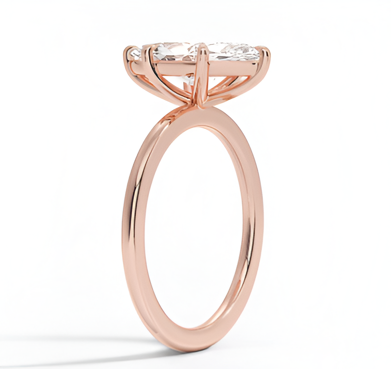 1 ct. Marquise Cut Rose Gold Engagement Ring