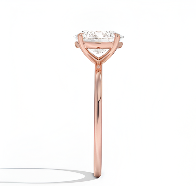 1 ct. Oval Cut Rose Gold Engagement Ring