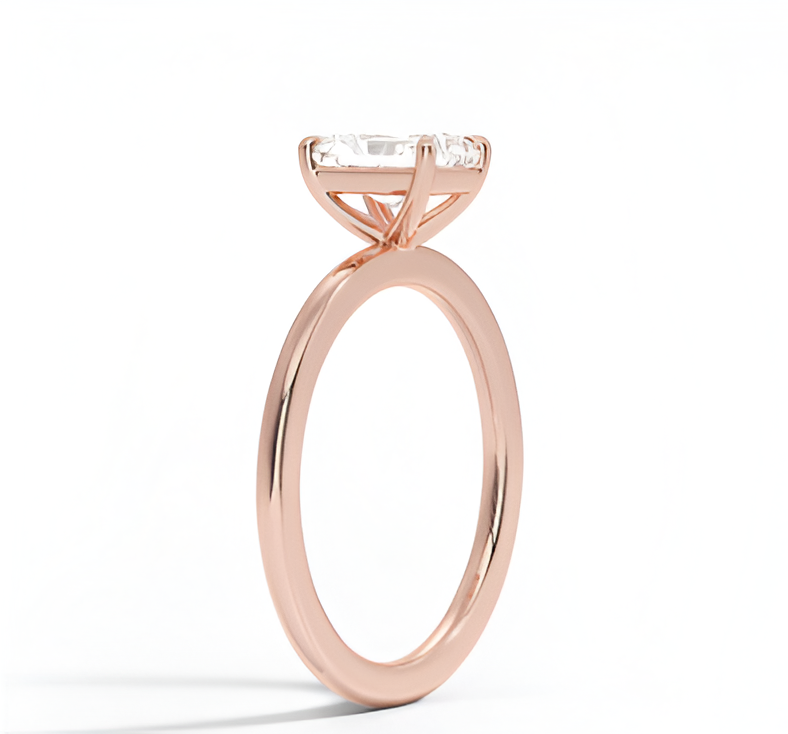 1 ct. Radiant Cut Rose Gold Engagement Ring