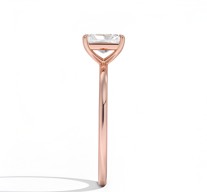 1 ct. Radiant Cut Rose Gold Engagement Ring
