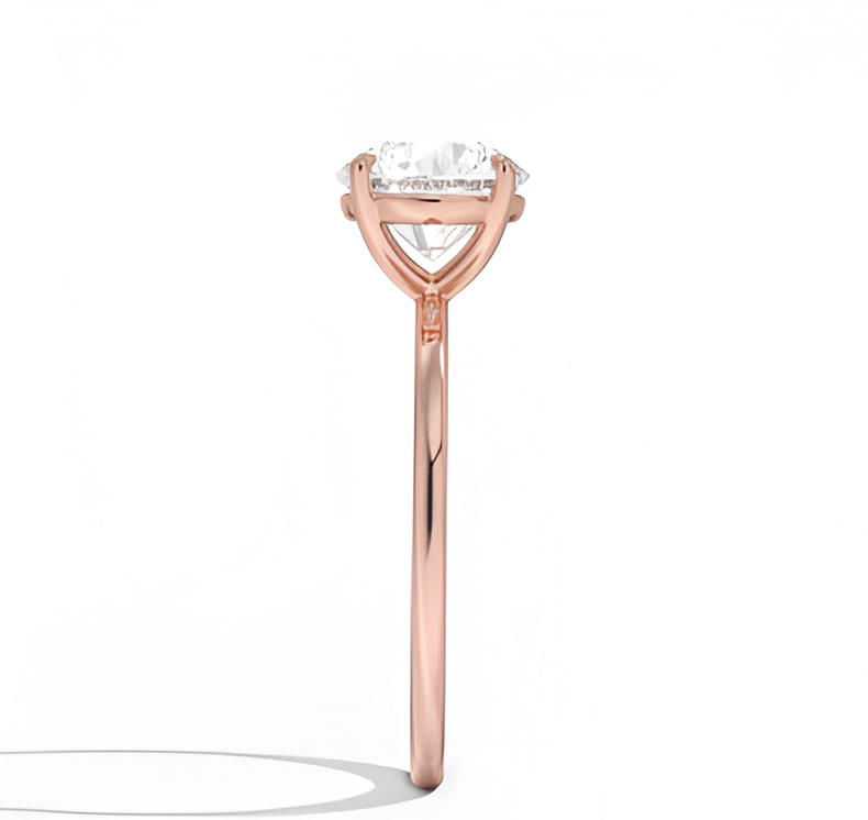 1.05 ct. Round Cut Rose Gold Engagement Ring