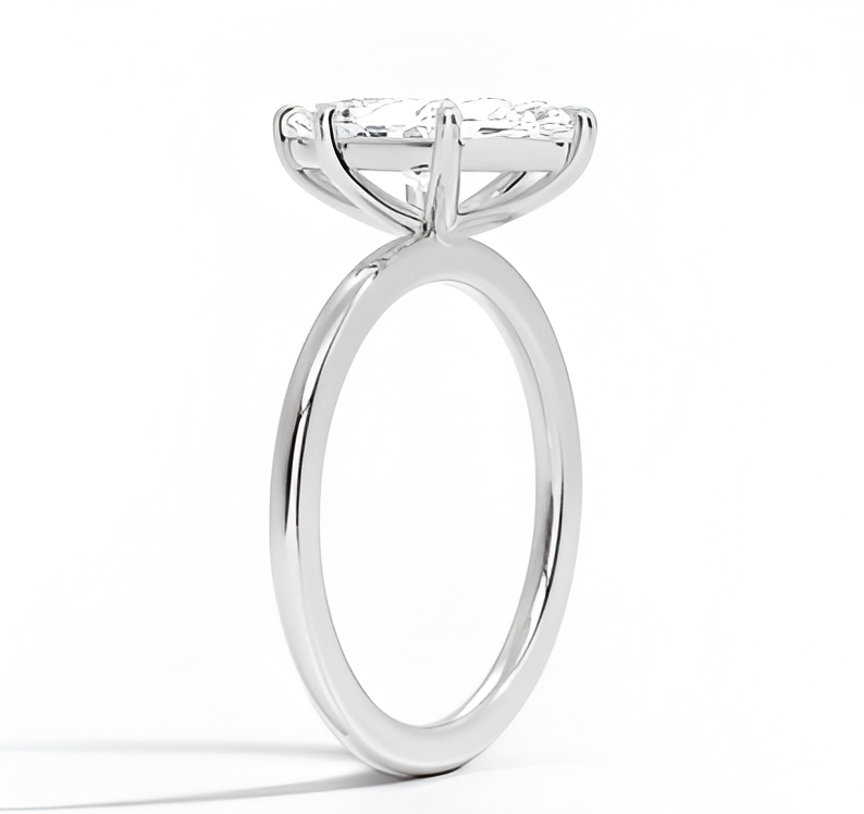1 ct. Marquise Cut White Gold Engagement Ring