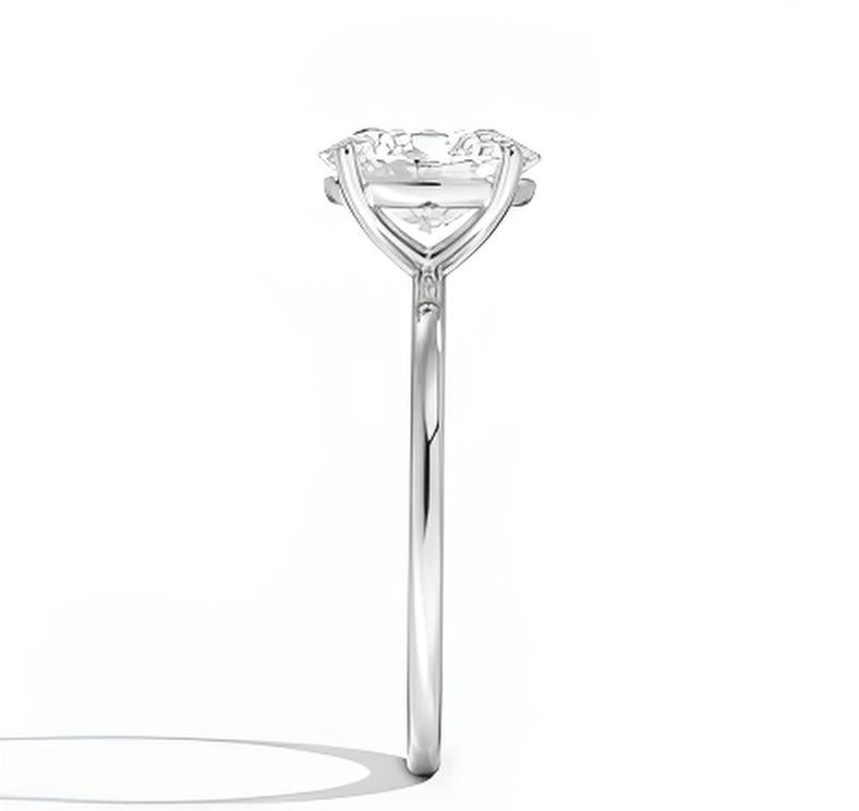 1 ct. Oval Cut White Gold Engagement Ring