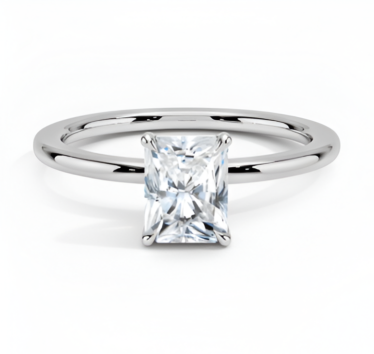 1 ct. Radiant Cut White Gold Engagement Ring