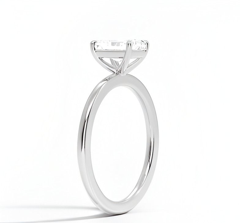 1 ct. Radiant Cut White Gold Engagement Ring