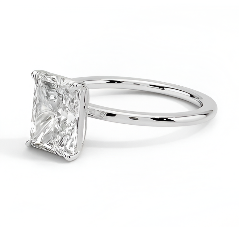 1 ct. Radiant Cut White Gold Engagement Ring