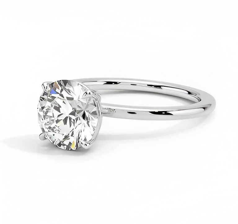 1.05 ct. Round Cut White Gold Engagement Ring