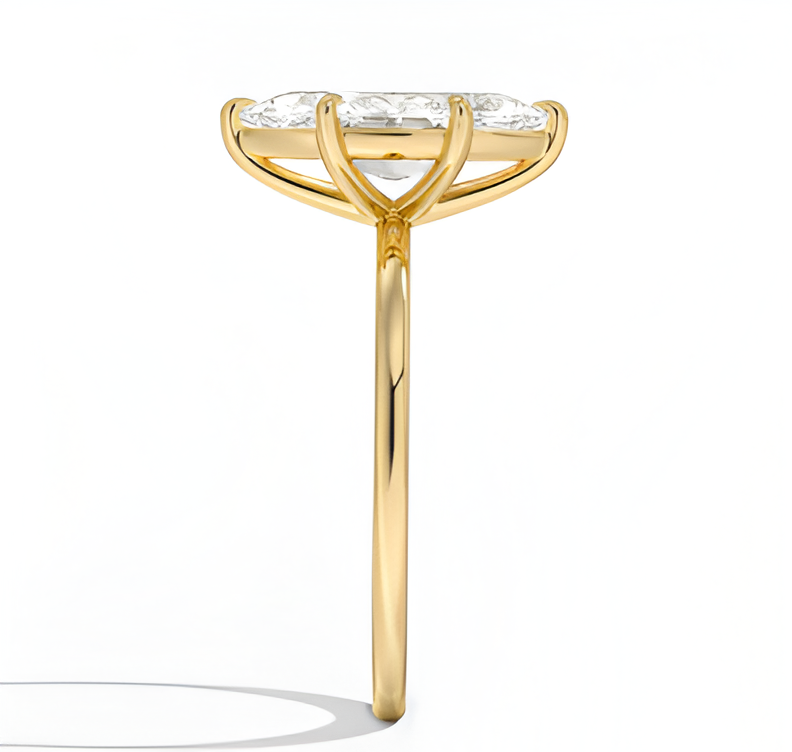 1 ct. Marquise Cut Yellow Gold Engagement Ring