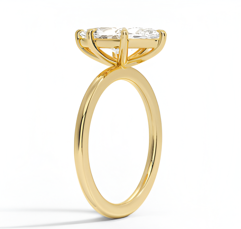 1 ct. Marquise Cut Yellow Gold Engagement Ring