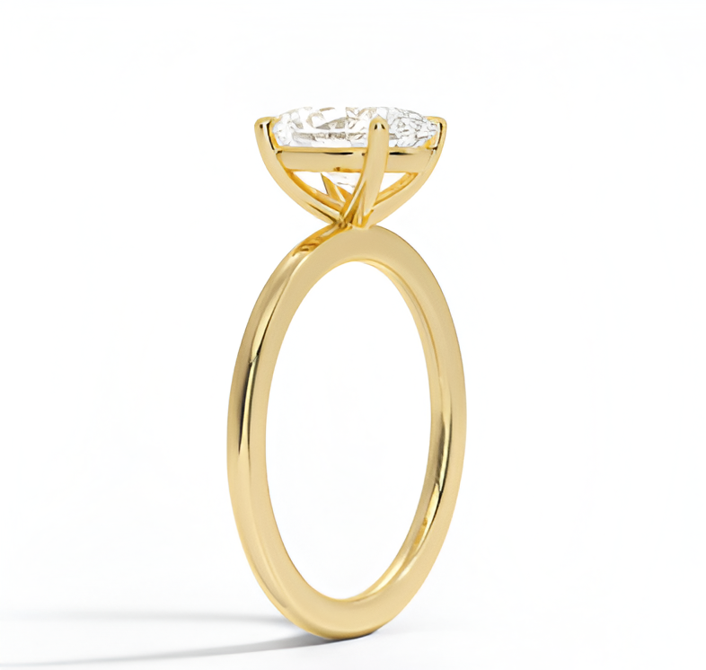 1 ct. Oval Cut Yellow Gold Engagement Ring