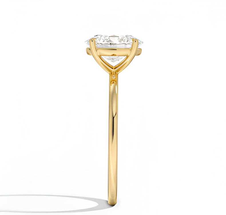 1 ct. Oval Cut Yellow Gold Engagement Ring