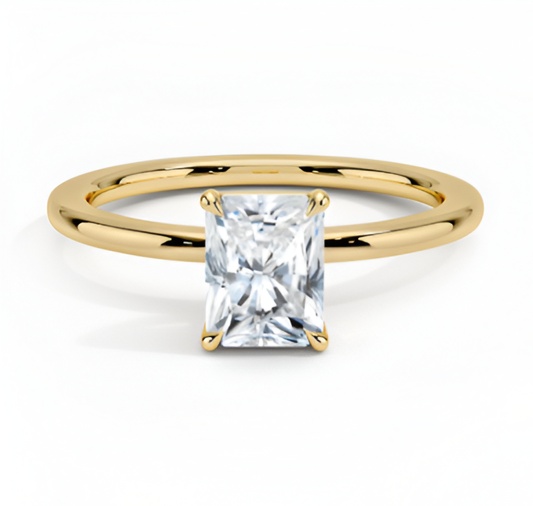 1 ct. Radiant Cut Yellow Gold Engagement Ring