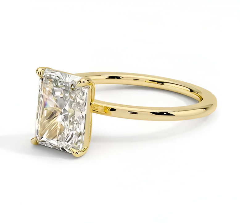 1 ct. Radiant Cut Yellow Gold Engagement Ring